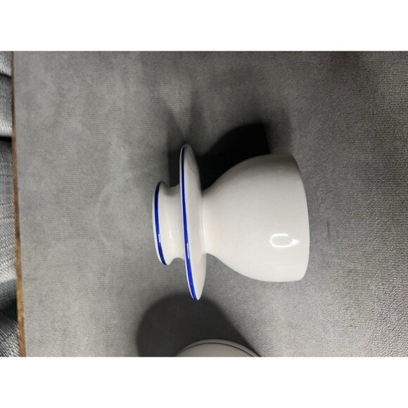 Norpro Butter Keeper French Bell Stoneware Dish Crock Kitchen blue stripe 4 Inch - Picture 3 of 12